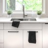 Waterdale Collection - Black Initial Embossed Finger Towel - 3 of 4