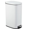 13 Gal Slim Kitchen Trash Can with Removable Inner Bucket & Soft Close Lid for Bathroom Living Room Office - 2 of 4