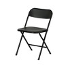 Homy Casa Set of 4 Folding Chairs with PP Seat and Back, Black - 4 of 4