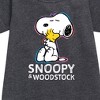 - Peanuts - Snoopy And Woodstock Graphic Short Sleeve Fleece Dress - 2 of 4