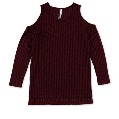 Kensie Womens Textured Cold Shoulder Pullover Blouse