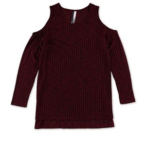 Kensie Womens Textured Cold Shoulder Pullover Blouse - 1 of 1