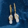Ross-Simons 0.50 ct. t.w. Diamond Flip Flop Drop Earrings in 18kt Gold Over Sterling - 4 of 4