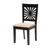 Baxton Studio Olympia Modern Fabric and Wood Dining Set - 3 of 4