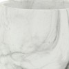 HomeRoots 6" White and Gray Marbleized Ceramic Indoor Outdoor Round Pot Planter - 4 of 4