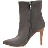 Journee Collection Womens Deandra Tru Comfort Foam Inside Zip Stiletto Booties Grey 12 - 2 of 4