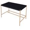 NicBex Home Office Desk 42" Modern Writing Desk with 2 Sockets, 2 Ports, Wooden Desktop and Gold Metal Legs for Office, Study, Living Room - 2 of 4