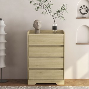 25.59'' Wood Modern 4-Drawer Dresser without Handles with Sturdy Frame, 100% Waterproof and Multi-Room Use - 1 of 4