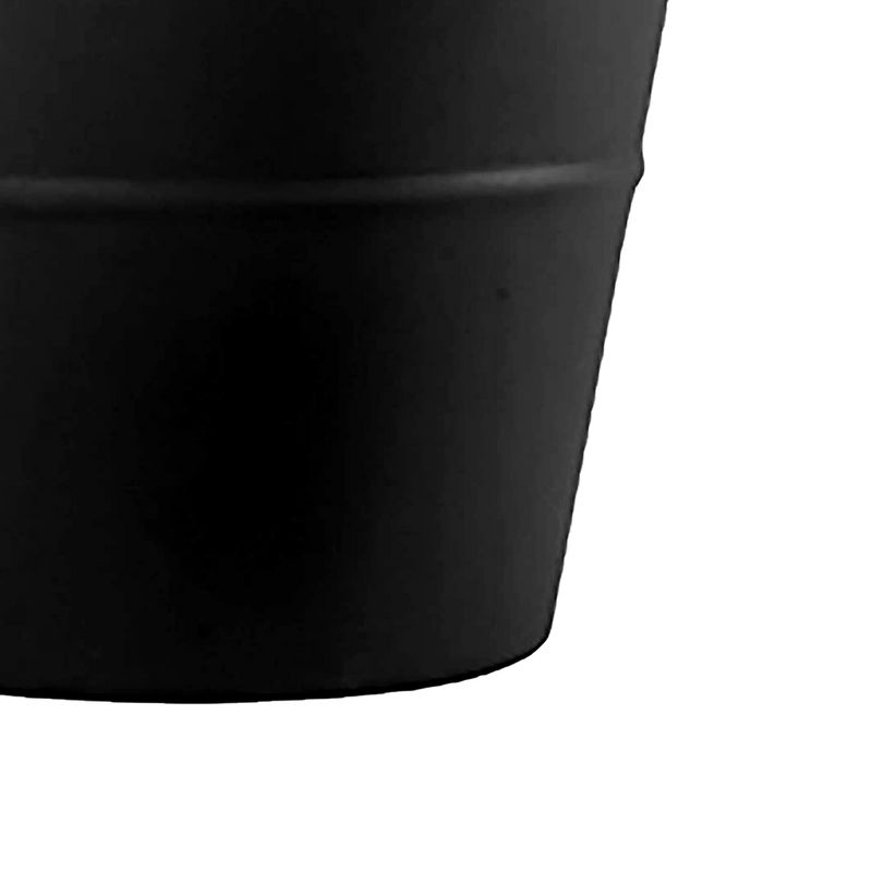 HC Companies 17 Inch Outdoor and Indoor Terrazzo Round House Planter with Heavy Rim for Flowers, Vegetables, and Succulents, Black, 4 of 7