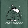 Women's - Peanuts - Cozy Snoopy Lightweight French Terry Wide Neck Long Sleeve Shirt - 2 of 4