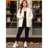 Agnes Orinda Women's Plus Size Long Sleeve Open Front with Pockets Casual Knit Cardigans - 3 of 4