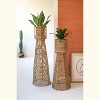 Seagrass and Iron Planter Towers – Set of 2 – 50" and 40" Tall by Kalalou - 3 of 3