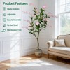 Artificial Jasmine Tree Potted 3D Realistic UV-Resistant Faux Plant for Indoor Outdoor Home Garden Porch Decor - 4 of 4