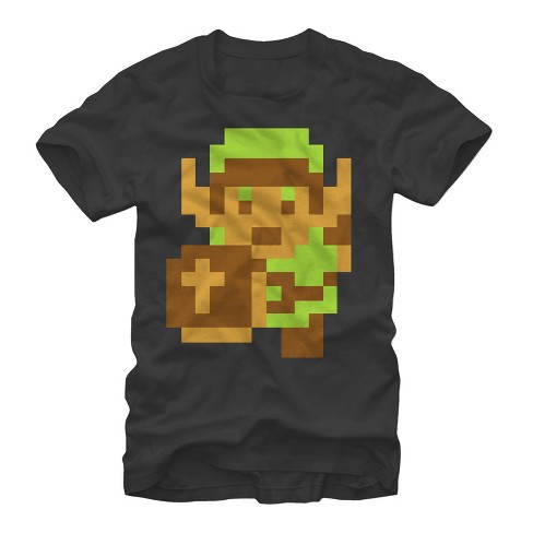 Men's Nintendo Legend Of Zelda Pixel Link T-shirt - Black - 2x Large :  Target