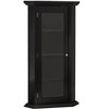Kings Brand Furniture Cambridge Corner Curio Storage Cabinet with Glass Door - 2 of 4