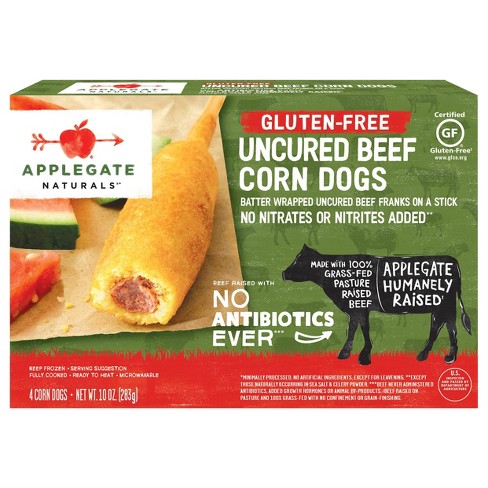 Applegate Gluten Free Frozen Uncured Beef Corn Dogs - 10oz : Target