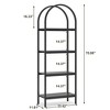 Kumasinova 4-Tier Bookshelf,Arched Bookcase with Display Shelves & Metal Frame,Bookcases for Living Room,Bedroom,Office,Kitchen - 3 of 4
