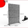Metal Privacy Screen for Outdoor & Indoor Use, Free Standing Privacy Screen for Patio Garden Pool, Decorative Fence Panel - 2 of 4