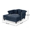 Christopher Knight Home Brynn 62" Vintage Tufted Upholstered Double Chaise Lounge Sofa - 3 of 4