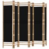 vidaXL Folding 6-Panel Room Divider 94.5" Bamboo and Canvas - 2 of 4
