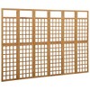 vidaXL 6-Panel Room Divider/Trellis, Solid Fir Wood, Outdoor Suitable, Plant Supporter, Foldable Design, Brown, Size: 95.5"x70.9", Assembly Required - 3 of 4