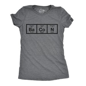 Womens Chemistry of Bacon T Shirt Funny Periodic Table Tee For Ladies - Crazy Dog Women's T Shirt - 1 of 4