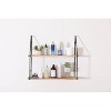 TIRAMISUBEST Floating Shelf with Metal Brackets, Wall Mounted Rustic Wood Wall Storage, Photo Frames, Collectibles, and Much More - 2 of 4