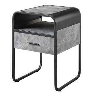 NicBex Modern Industrial Side Table with Metal Frame Contemporary End Table for Urban Decor - 1 of 4