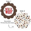 Big Dot of Happiness Western Hoedown - Wild West Cowboy Party Round Table Decorations - Paper Chargers - Place Setting For 12 - 3 of 4