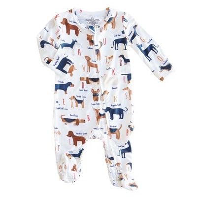 Image of Caden Lane® ABC Paw-ty Zipper Footie