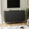 Dresser, Modern 6 Drawer Dresser for Bedroom with Gold Handle and Large Drawer, Wood Double Chest of Drawers and Storage Organizer - 3 of 4