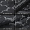 Outdoor Rug, Waterproof Reversible Patio Carpet,  Print Camping Rug, Geometric RV Mat for Deck, Balcony, Picnic & Beach - 3 of 4