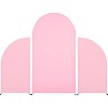 Arch Backdrop Stand Set of 3, Wedding Arch Cover, Double Sided Round Top, Half Moon Top Stretchy Backdrop, Birthday Parties, Baby Showers, Banquets - 2 of 2