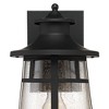 John Timberland Clement Industrial Wall Light Sconces Set of 2 Iron Black Hardwire 8 1/4" Fixture Clear Seeded Glass for Bedroom Bathroom Vanity House - 2 of 4