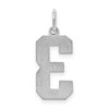 Black Bow Jewelry Sterling Silver, Jersey Collection, Medium Number 3 Pendant - 3 of 4