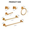 6 Piece Bathroom Towel Rack Set Wall Mount - 4 of 4