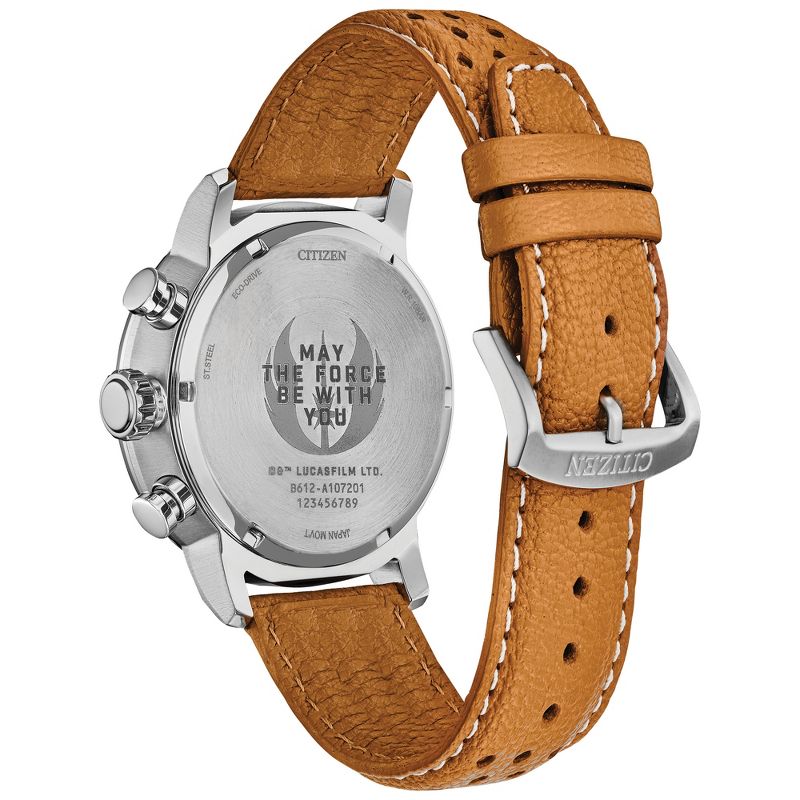 Citizen Star Wars Eco-Drive featuring Rebel Pilot 3-hand Silvertone Camel Leather Strap, 4 of 7