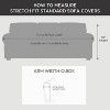 3pc Stretch Pique Sofa Slipcovers Navy - Sure Fit: Polyester & Spandex, Machine Washable, Indoor Use - 4 of 4