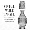 Elle Décor Vintage Night Bedside 33 oz. Water Carafe With Tumbler, 2-Piece Set, Elegant Pitcher and Matching Drinking Glass Doubles As Lid - 2 of 4