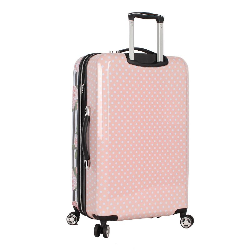 Betsey Johnson Expandable Hardside Medium Checked Spinner Suitcase, 2 of 6