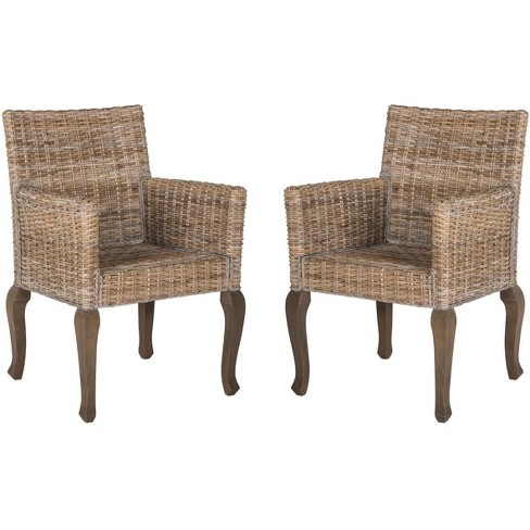 Safavieh arjun wicker discount dining chair sea