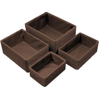 Sorbus Woven  Storage Basket - 4-Piece Set