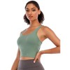DOMETOUR Cross Back Athletic Yoga Sports Bra With Removable Chest Cushion - 2 of 4
