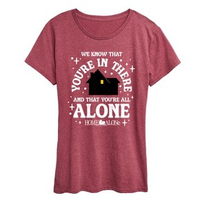 Women's - Home Alone - We Know Youre In There Short Sleeve Graphic T-Shirt - 1 of 4