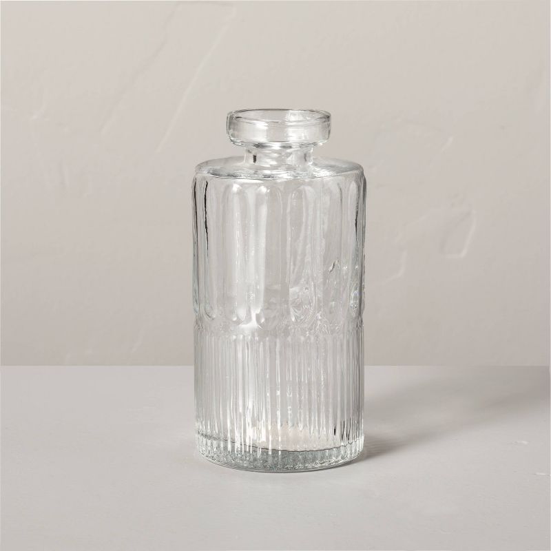 Ribbed Clear Glass Bud Vase - Hearth & Hand™ with Magnolia, 1 of 8