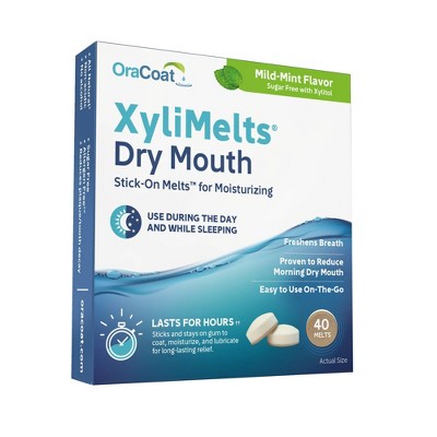 OraCoat XyliMelts for Dry Mouth Relief Mild Mint - 40ct