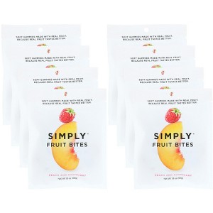 Simply Gum Peach and Raspberry Fruit Bites  - Case of 8/1.8 oz - 1 of 4