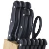 Gibson Home Westover 13 Piece Stainless Steel Cutlery Set in Black with Wood Storage Block - 3 of 4