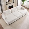 Modern Corduroy Fabric Convertible Modular 3-Seater Sofa Couch For Living Room - 2 of 4