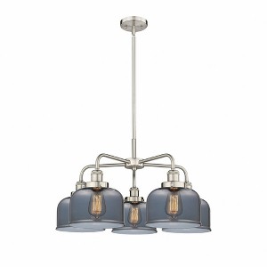 Bell - 5 Light Stem Hung Chandelier In Art Deco Style-14.75 Inches Tall and 26 Inches Wide - 1 of 1